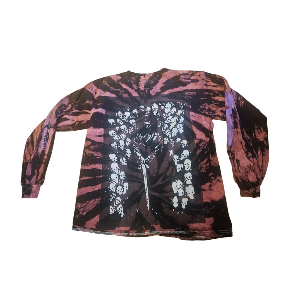 POST H S B PM‎ 3 2019 Skull Sword Bleach Dye Graphic T‑Shirt